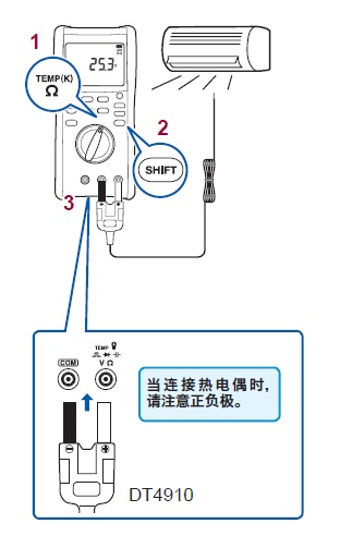 使用萬用表測量溫度的方法