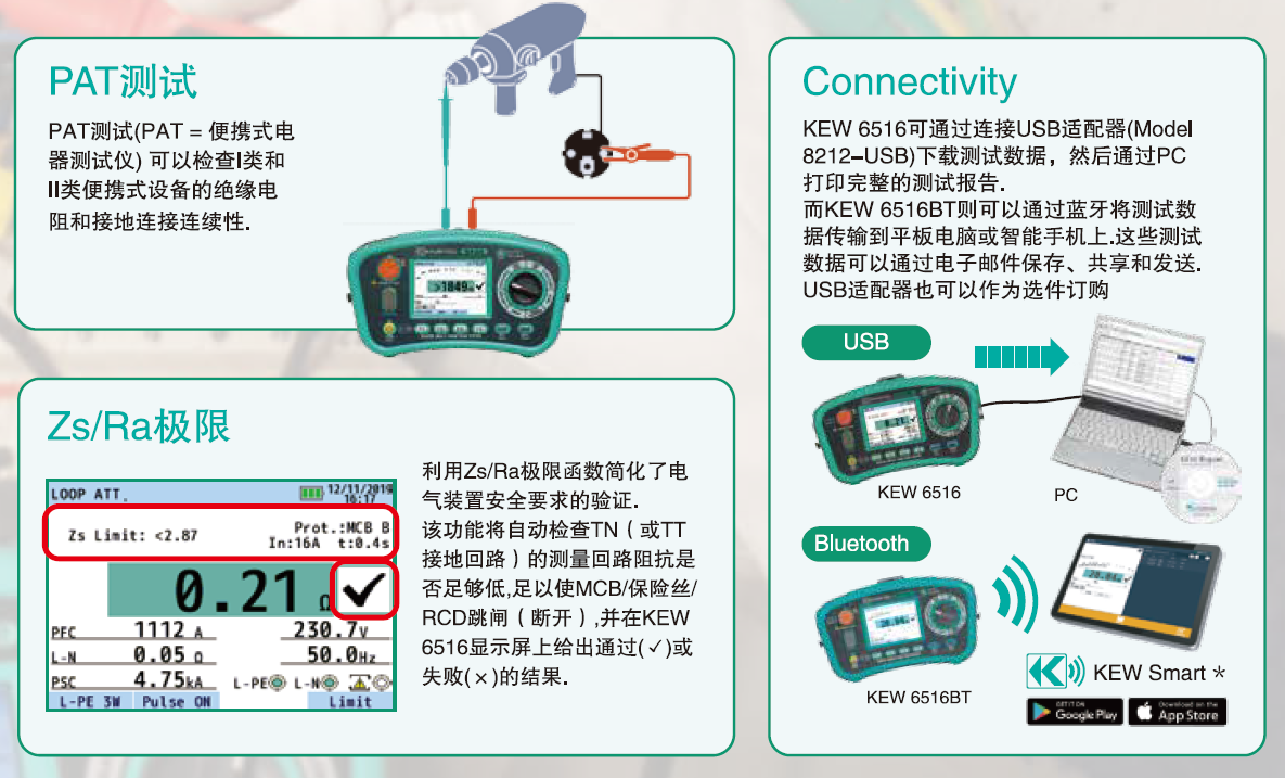 KEW 6516 USB通訊