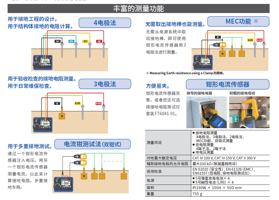 FT6041豐富的測(cè)量功能